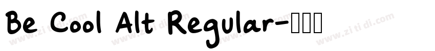 Be Cool Alt Regular字体转换